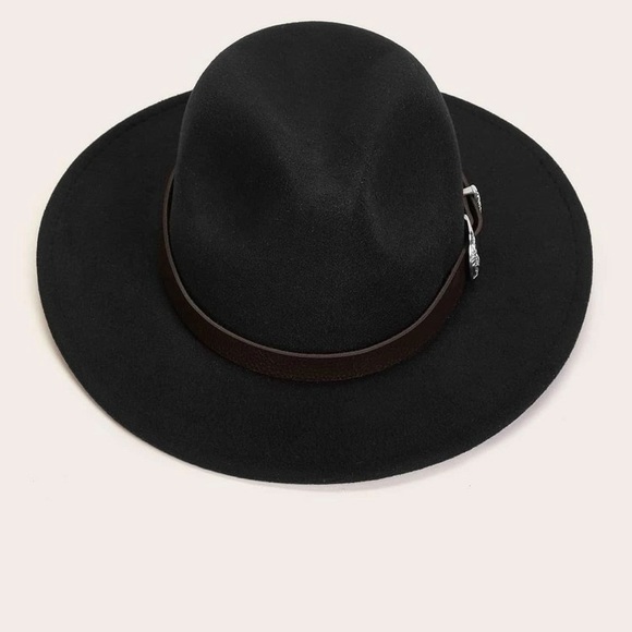 New Black Hat with a brown belt and silver hardware! - Picture 6 of 9